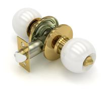 Защелка ручка 672 WL-B(белая) фик.