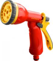 Пистолет поливочный,8 режимов, курок сзади, пластиковый, GRINDA P-8