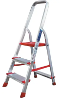 Стремянка алюминиевая одностороняя профес. NV 3117 1*3 ступени 130 мм Высота