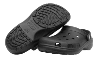 Сабо ЭВА (STEP) женские, с перфорацией и ремешком, черные р. 41