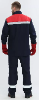 Костюм сварщика Велд-СОП 1 кл.защиты (тк.Хлопок-ОП,350) брюки, т.синий/красный р. 56-58/170-176