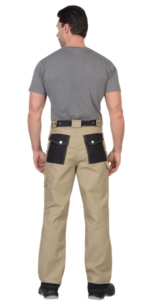 Брюки Вест-Ворк бежевые с черным р. 96-100/182-188