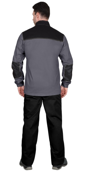 Куртка Сириус-Манхеттен длинная темно-серая с оранжевым и черным р. 88-92/182-188 (ЧЗ)