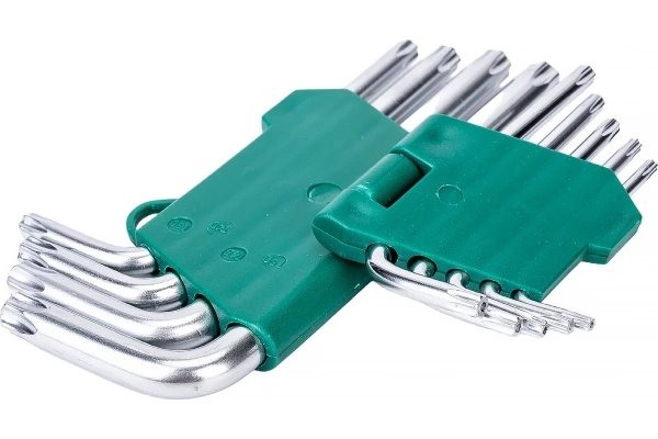 Набор имбусовых ключей Torx T10-T50 9 шт коротких ВОЛАТ