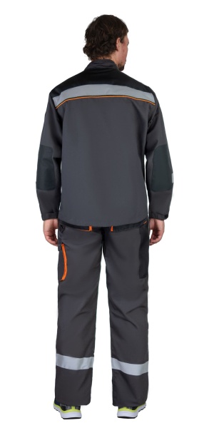 Костюм "СПБ"-Р: куртка, п/к т.серый с черным и СОП р. 88-92/170-176 (ЧЗ)