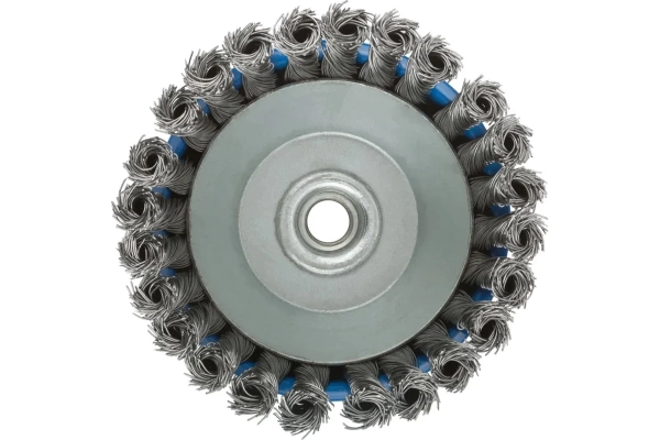 Корщетка-чашка, гайка М14, стальная витая проволока 125 мм, блистер