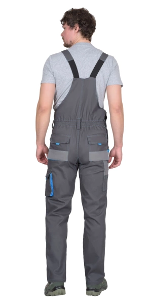 Полукомбинезон Сириус-Двин т.серый со средне серым и голубой отделкой р. 88-92/182-188