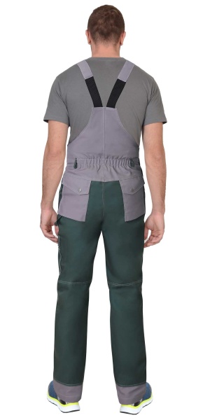 Полукомбинезон Вест-Ворк зеленый со ср.серым р.88-92/182-188