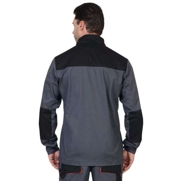 Куртка Сириус-Манхеттен длинная темно-серая с оранжевым и черным р. 104-108/182-188