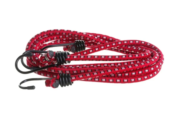 Шнур резиновый крепежный пластик. крюки, со стальным сердечн. 60 см, d 8 мм (2 шт) ЗУБР