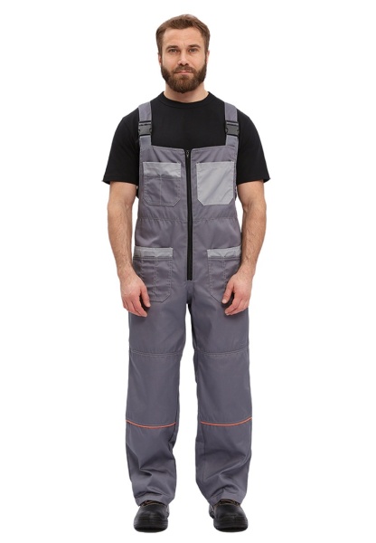 Костюм Рольф куртка+полуком серый+св.серый, Твил-210 р. 44-46/182-188