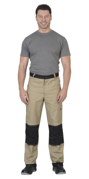 Брюки Вест-Ворк бежевые с черным р. 96-100/182-188