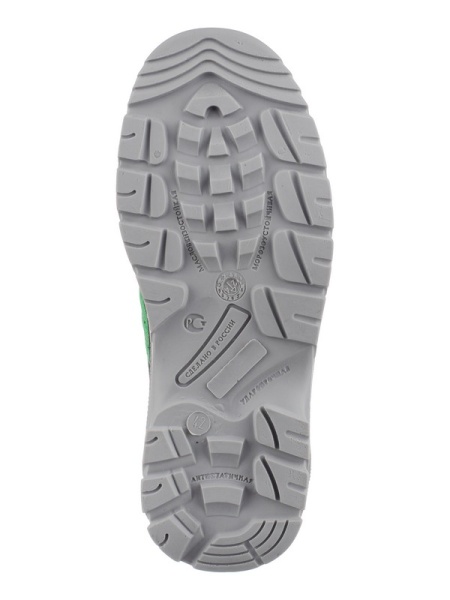 Полуботинки Вектор ПУ/ТПУ, мет.подносок, текстиль, цвет: черный/зеленый р. 45