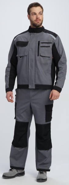 Куртка Милан CH (тк.Смесовая,260), т.серый/черный р. 56-58/170-176