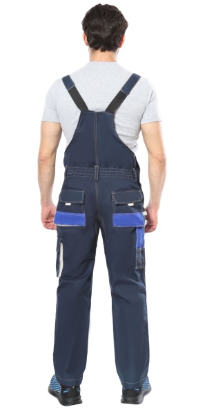 Полукомбинезон Двин синий с васильковым и молочной отделкой р. 88-92/182-188