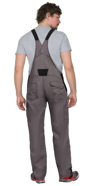 Полукомбинезон Цитрин-К ср.серый с черным р. 120-124/182-188 (ЧЗ)