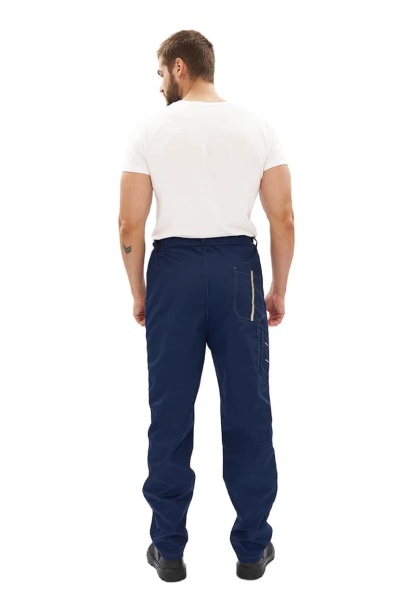 Костюм мужской Оптимальный летний с брюками т.синий/серый р. 60-62/170-176