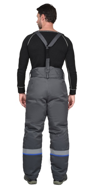 Костюм Рост-Арктика курт.брюки, т.серый с васильковым и СОП 50мм р. 112-116/170-176 (ЧЗ)