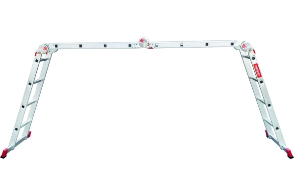 Лестница-трансформер алюминиевая 4*4 перекладины ширина 400 мм Новая высота NV 3320 черная