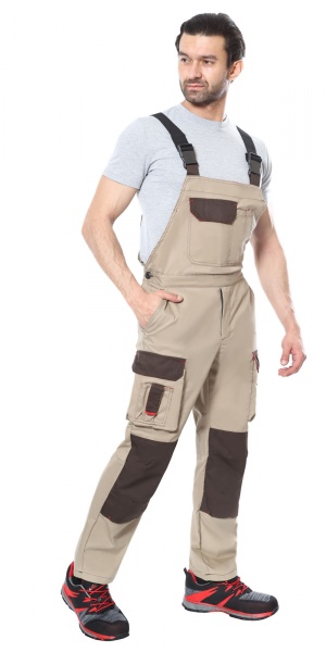 Полукомбинезон "ДЖЕТ Браун" песочный с т.коричневым р. 88-92/170-176 (ЧЗ)