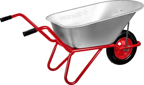 Тачка садово-строительная, одноколёсная, 90 л. 160 кг Зубр Т-11