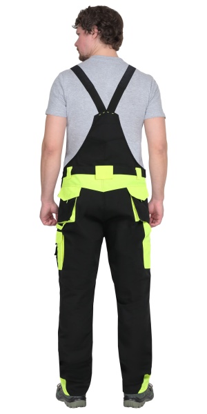 Полукомбинезон Оникс-К черный с лимонным р. 120-124/182-188