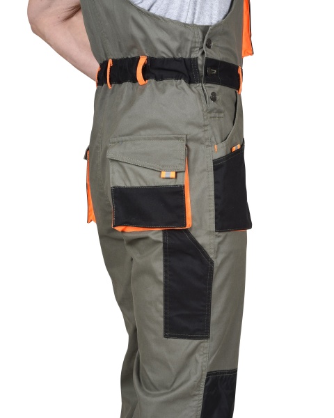 Полукомбинезон Сириус-Манхеттен оливковый с оранжевым и черный р. 104-108/182-188