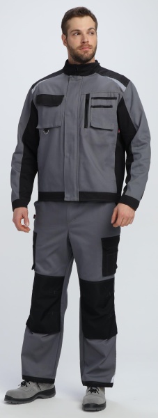 Куртка Милан CH (тк.Смесовая,260), т.серый/черный р. 56-58/182-188