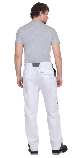 Брюки Цитрин-К белый с ср.серым р. 88-92/182-188 (ЧЗ)