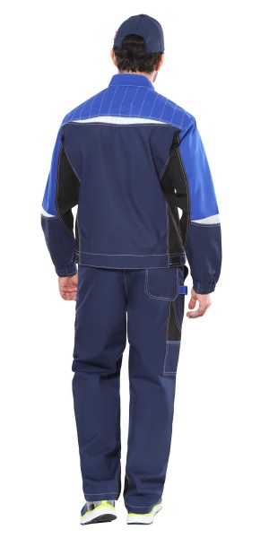 Куртка Фаворит-Мега-К т.синий с чёрным и васил. р. 112-116/170-176 (ЧЗ)