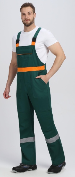 Костюм ИТР СОП IMP (тк.Саржа,250) брюки, т.зеленый/оранжевый р. 52-54/182-188