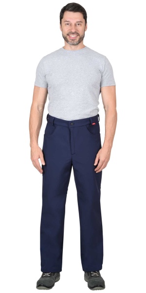 Брюки Сириус-Азов синий софтшелл пл. 350 г/кв.м р. 88-92/182-188