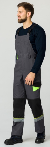 Костюм Ховард-2 (тк.Смесовая,240) п/к, т.серый/черный/лимонный р. 56-58/170-176