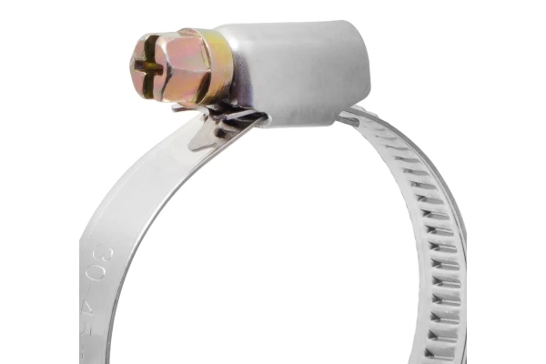 Хомут обжимной накатной, ширина 12 мм, нерж.сталь 30-45 мм