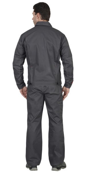 Костюм Флагман-Фаворит-2 СОП IMP (тк.Саржа,250) п/к, т.серый/св.серый р. 56-58/194-200