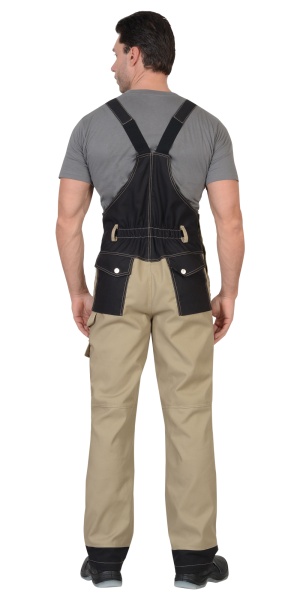 Полукомбинезон Вест-Ворк бежевый с черным р. 88-92/170-176