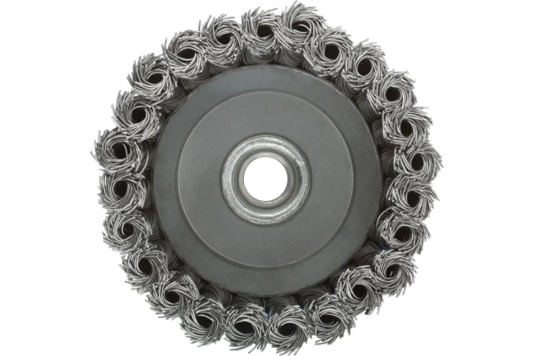 Корщетка-чашка, гайка М14, стальная витая проволока 100 мм, блистер