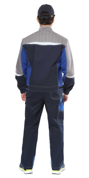 Куртка Фаворит-Мега-Росс синяя с васильковым и серым, СОП р. 104-108/182-188 (ЧЗ)