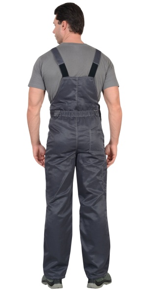 Костюм мужской Оптимальный куртка, полукомбинезон цв. т.серый, св.серый 44-46/170-176