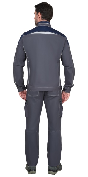 Куртка Джет короткая, т.серая с синим ТА р. 96-100/182-188 (ЧЗ)