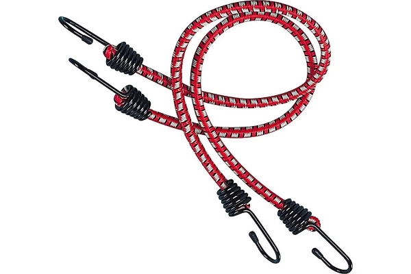 Шнур резиновый крепежный пластик. крюки, со стальным сердечн. 60 см, d 8 мм (2 шт) ЗУБР