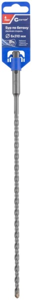 Бур по бетону SDS-plus двойная резьба, 6*310 мм  CUTOP