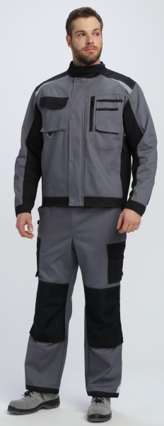 Куртка Милан CH (тк.Смесовая,260), т.серый/черный р. 52-54/170-176