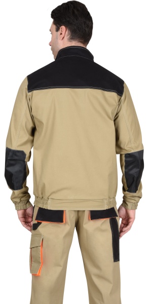 Куртка Сириус-Манхеттен короткая песочный с оранж. и черным р. 88-92/170-176