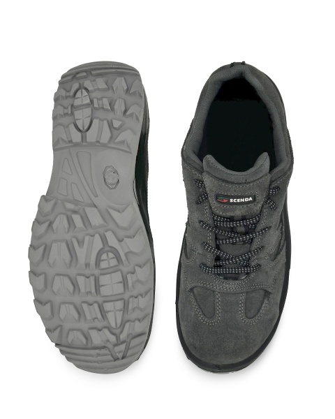 Полуботинки ТЕХНИК, мет.подносок, нат.кожа/текстиль, цвет: серый р. 46