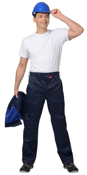 Костюм Сириус-Аспект/Стандарт куртка длин.брюки темно-синий с васильковым р. 128-132/170-176