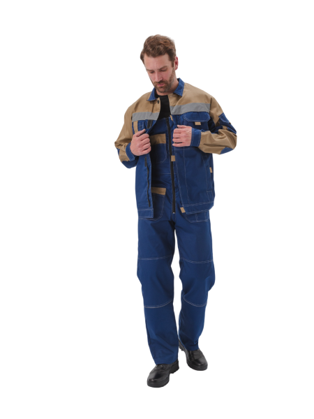 Костюм Рольф куртка+полуком т.синий+бежевый р. 44-46/182-188