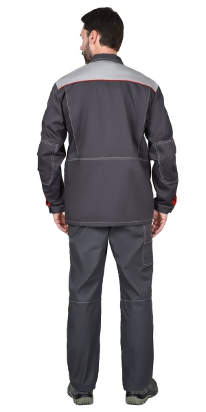 Куртка Фаворит-Люкс дл. т.серый с серым р. 112-116/182-188 (ЧЗ)