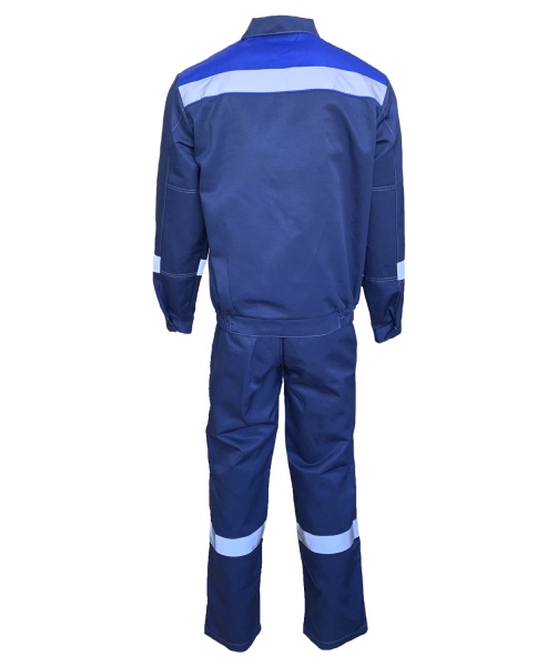 Костюм "Енисей" летний куртка, п/к, цв. т.синий, васильковый р. 128-132/170-176