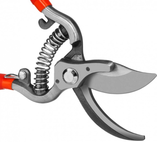 Секатор-мини плоскостной, цельнокованые лезвия, стальные рукоятки, покрытие ПВХ, 150 мм GRINDA G-1